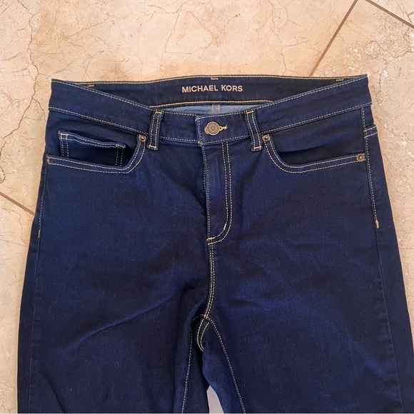 Michael Kors dark denim skinny jeans. Izzy Skinny Size 10 w/ stretch.Great shape - Picture 2 of 5